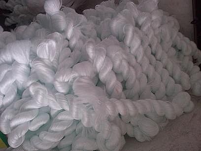 純白纖維束填料手工精制生產制做流水線