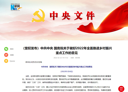 特種5A分子篩生產廠家2022年中央一號文件公布,給農村環保市場潑點冷水!